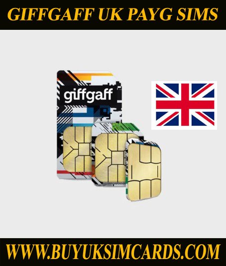 Giffgaff UK PAYG Sims