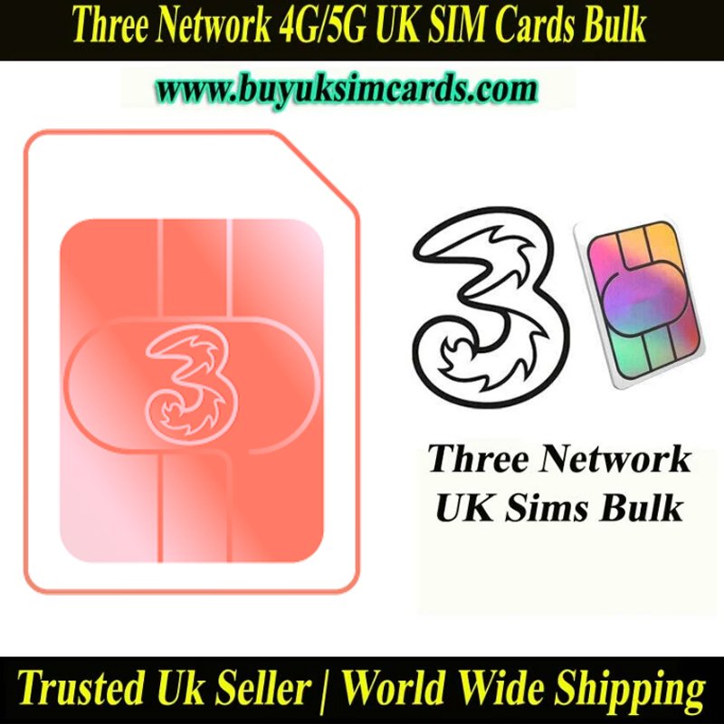 Three Network 4G/5G UK SIM Cards Bulk