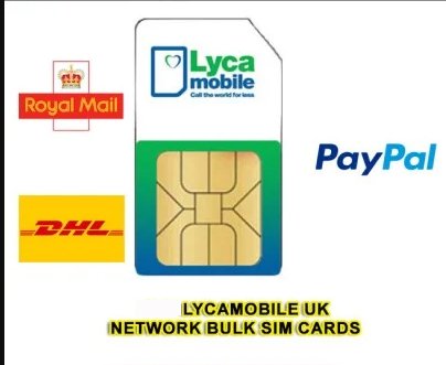 Lycamobile UK 4G/5G Bulk SIM Cards - Buy UK Sim Cards